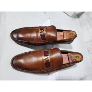 LOUIS VUITTON Smooth Calfskin Hockenheim Moccasin Loafers 11 Brown