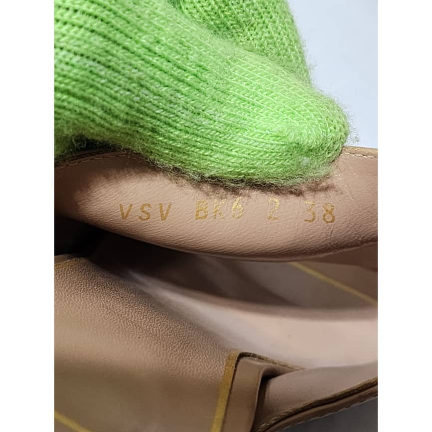 VALENTINO GARAVANI Nappa Rockstud Tower Heel Mules 38 Biege - Image 8