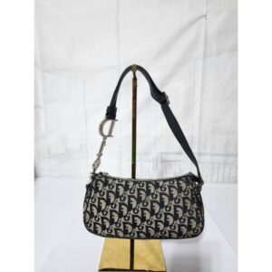 Christian Dior Trotter Canvas Pouch Blue/Grey