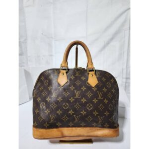 LOUIS VUITTON Monogram Alma PM Handbag Brown/Beige